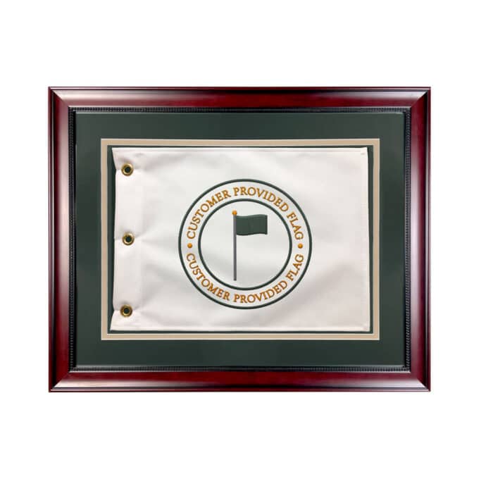 Standard Framed Customer Provided Embroidered Flag